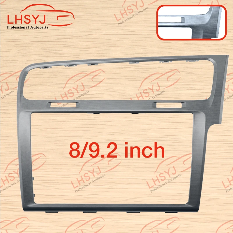 For VW Golf MK7 7 .5 Brushed Silver MIB Frame Radio Panel Decorative RHD Right-hand drive 8 inch 9 inch MIB Screen Bezel