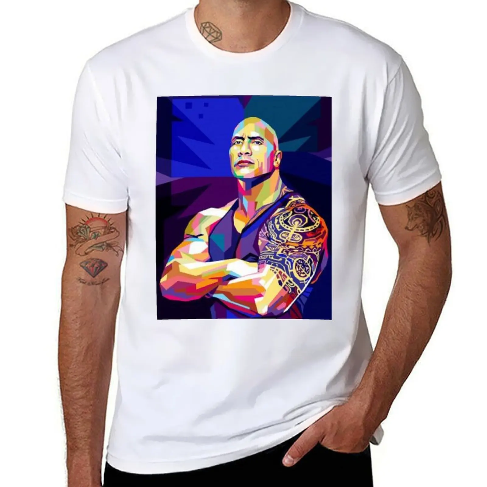 

dwayne johnson T-Shirt cotton t shirts man 100% cotton t shirt man T-Shirt