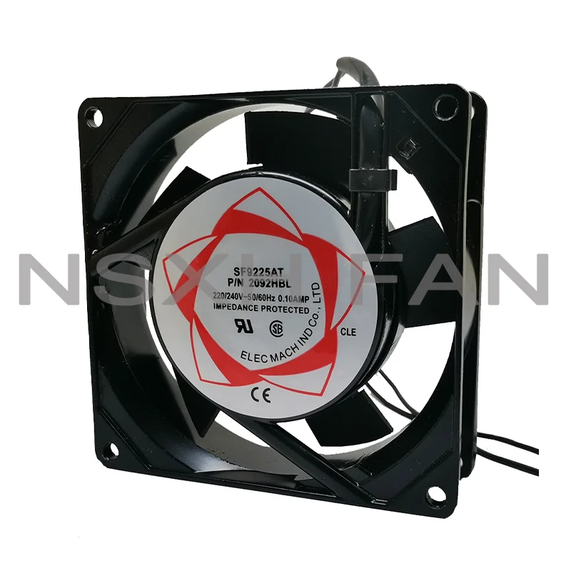 Ventilador de refrigeração 9225 bola 9cm, 220v fluxo axial 92x92x25mm, novo