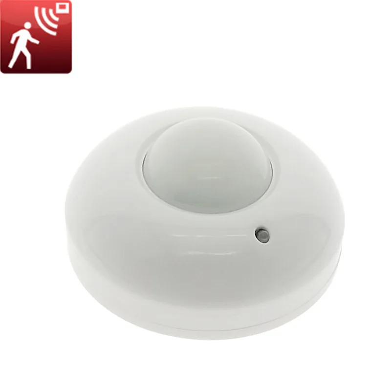 Alta Sensibilidade Teto Automático Sensor de Movimento Infravermelho PIR, Interruptor LED Light, 360 Graus, 6m Max, 220V, AC