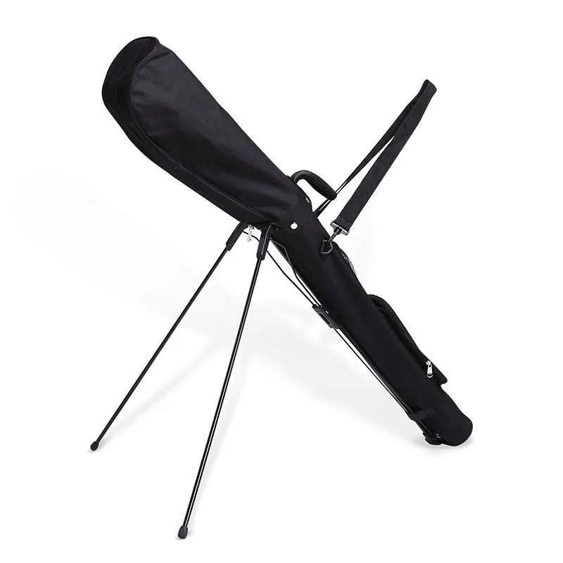 Lightweight Golf Stand Bag with Foldable Tripod Support Portable Golf Pencil Range Bag Hand Shoulder Carry Golf Club Carry Bag