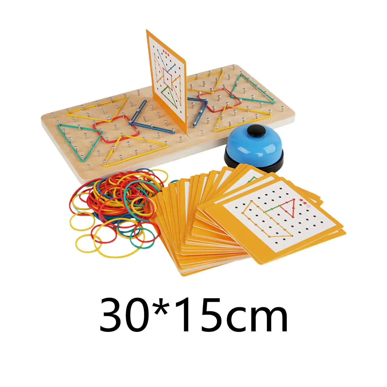 Geoboards z gumką Drewniane geoboardy Graficzna zabawka edukacyjna matematyczna dla dziewczynek