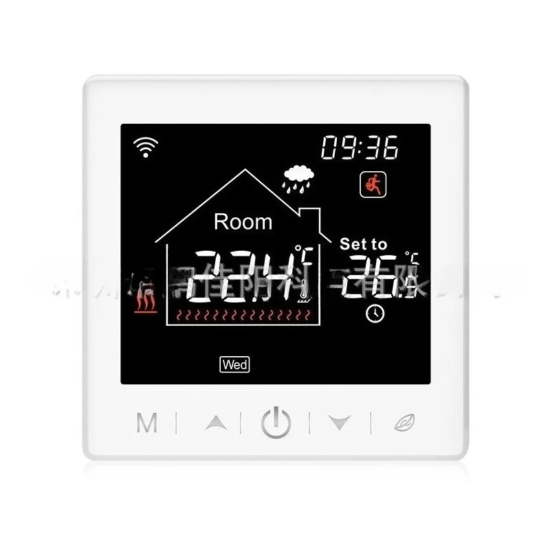 

Thermostat Smart R9W Electric Water Floor Heating WIFI Mobile APP Touch Wall Hanging Boiler with Sensor Dual Temperature