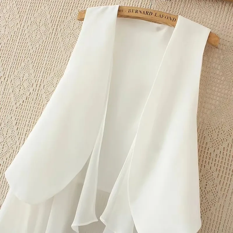 Chiffon Vest Women Summer New Fashion Solid Sleeveless Tank Top Sun-proof Cardigan Ladies Waistcoat Thin Coat Female Tops