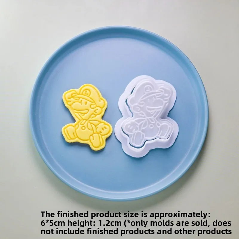 Super Mario Bros Cookie Cutters Anime 3d Plastic Stamp Pressable Biscuit Mold Cookie Stamp Kitchen Baking Pastry Bakeware Tools