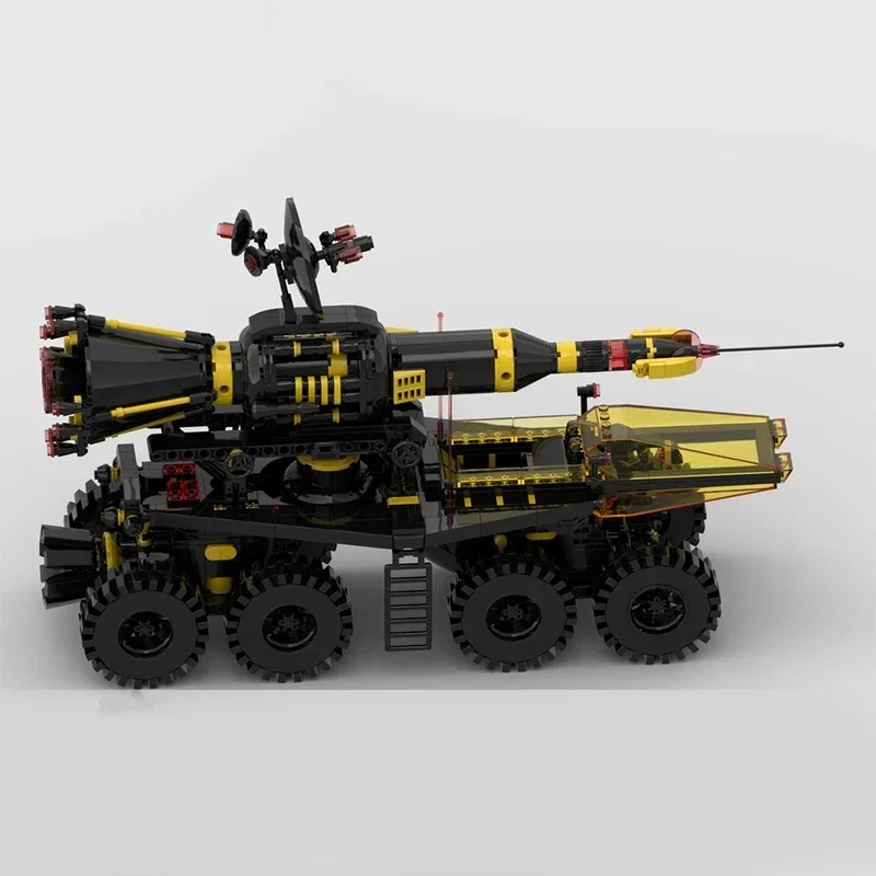 862pcs MOC 모바일 로켓 운송 Blacktron 조립 전차 빌딩 블록 그림 |   학습 및 디스플레이 장난감 선물 장식품