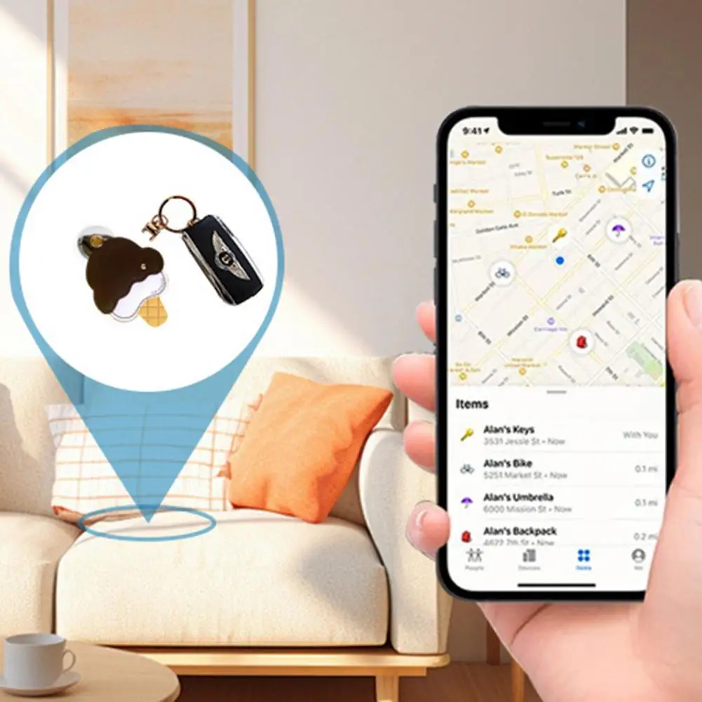 Fun Shaped Keychains Ice Cream Shape Keychain Pendant Imitation Leather Bag Charm Access Control Card Holder for Everyday