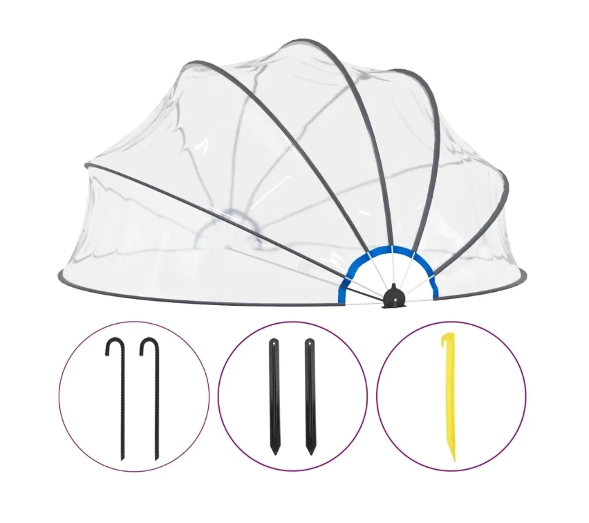 Retractable pool dome cover outdoor oval roof inflatable ice bath
