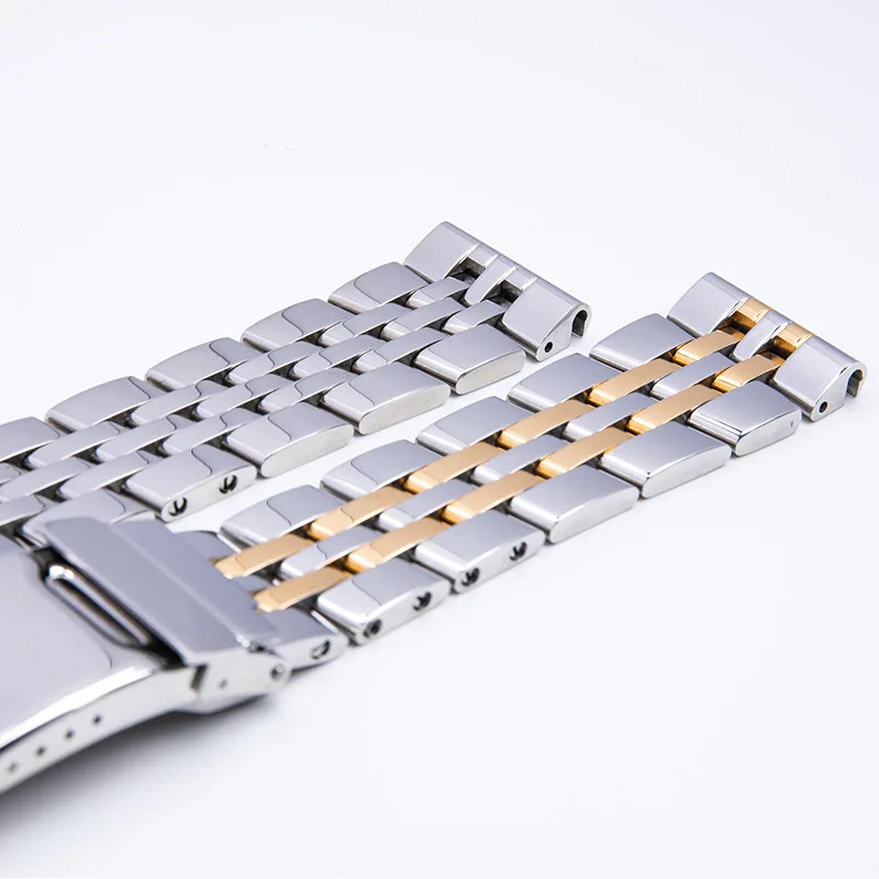 Pasek do zegarka ze stali nierdzewnej dla Breitling A49350 AB 042011   Opaska na nadgarstek 20mm 22mm 24mm srebrny złoty solidny metalowy pasek męska bransoletka