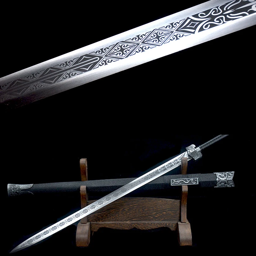 

107.5cm Chinese sword Medieval katana Battle Preparation full tang True Steel Edge Cutting Ninja Kung Fu Martial Arts Knight