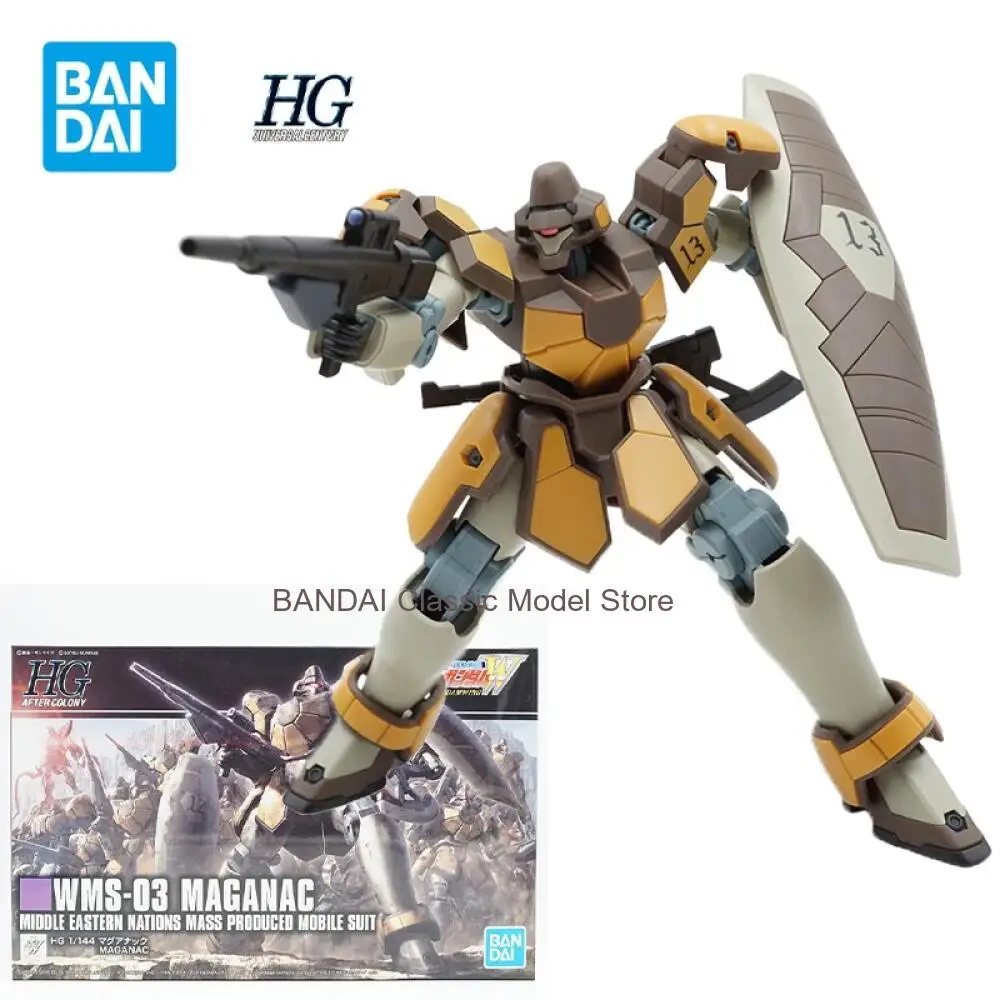 

Оригинальная аниме-модель Bandai GUNDAM HG 1/144 WMS-03 MAGANAC, сборная модель, игрушки, подарок для детей