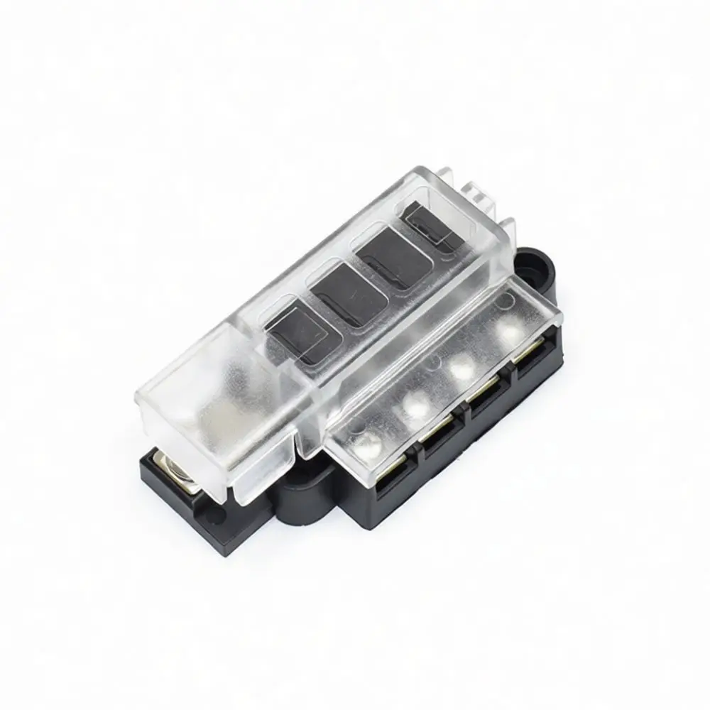 Car Electrical Circuit Fuse Holder Block 6 3mm Plug In Terminal For Rv Boat Auto Modification Wiring Organizer