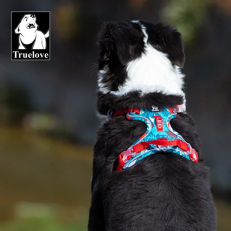 Truelove Pet patlamaya dayanıklı köpek koşum kamuflaj yansıtıcı naylon özel baskı ve yükseltme sürümü TLH5653 ayarlamak kolay