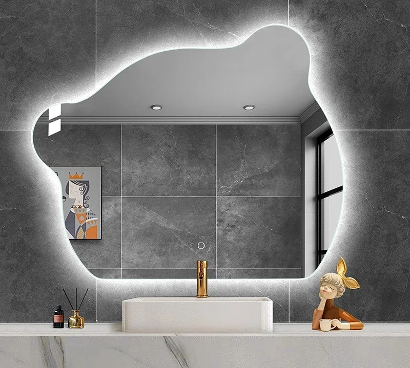 Smart bear special-shaped bathroom mirror wall wall bathroom decoration led