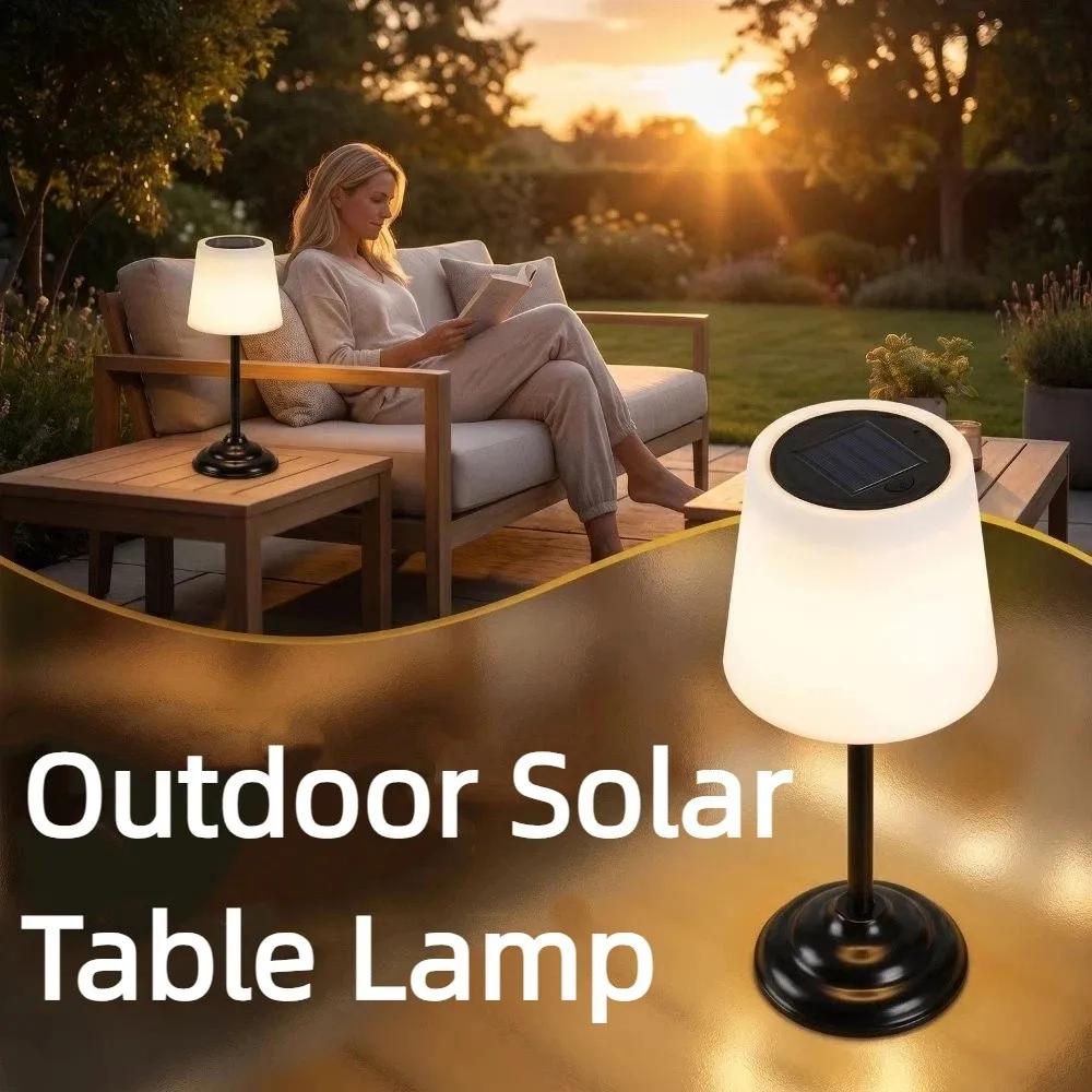 Creative LED Solar Table Lamp Dimmable Waterproof Solar LED Table Lamp Portable Decorative Solar Table Lamp Bedroom Lighting
