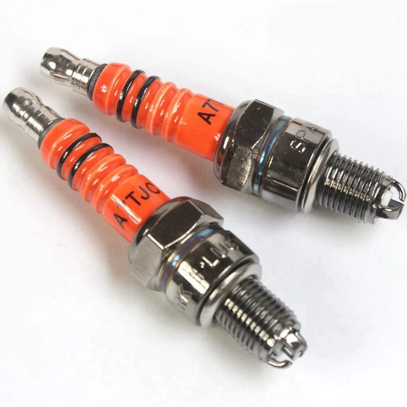 2X Motorcycle Spark Plug A7TJC Modification GY6 50Cc 70Cc 90Cc 110Cc ATV Dirtbike 50 125 150Cc 3 Electrode Spark Plug