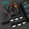 VGR 바리깡 트리머 이발기 클리퍼 헤어 클리퍼 전문가용 헤어 커팅기 무선 벡터 모터 11000 RPM 트리머 충전식 남성용 클리퍼 V-668 5