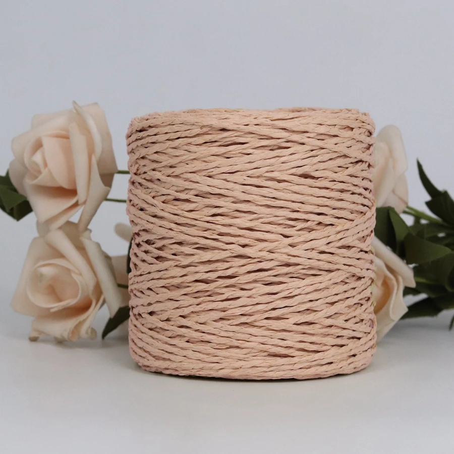100g/Ball Raffia Yarn Kintting Paper Straw Yarn for Crocheting Hat Fancy Yarn Flower Packing Summer Fashion Handmade Material