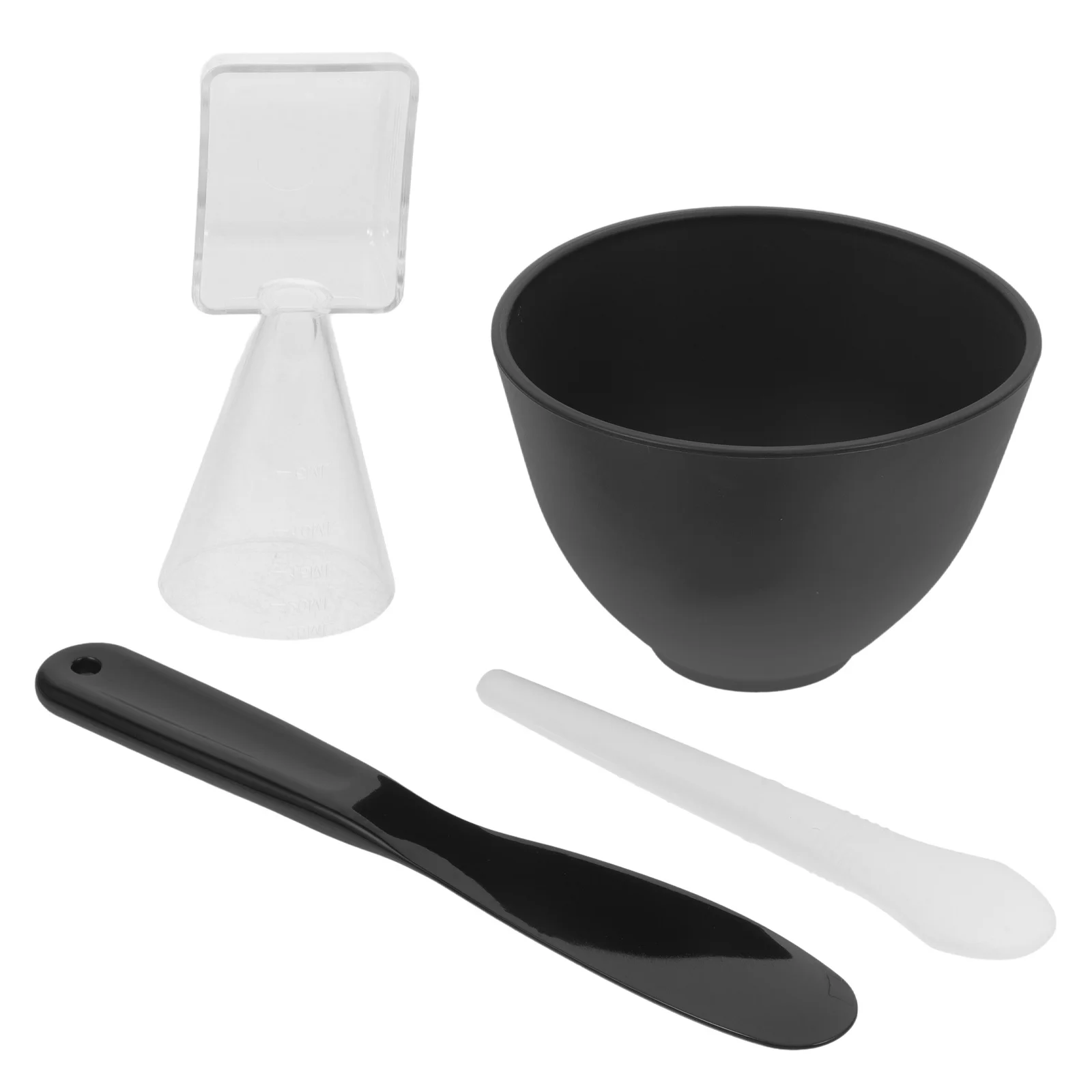 

4 Pieces Silicone Mask Mixing Tool Mask Bowl Set for Facial DIY Hairdressing Oil Mixing Tool Salon Supply Accessories