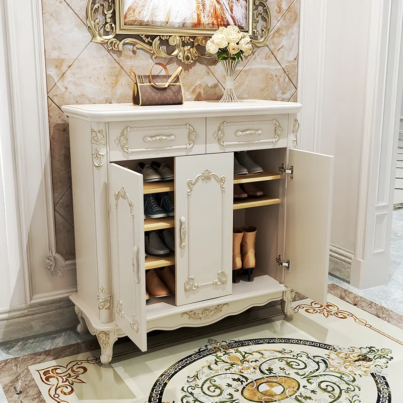 JJJJNordic - Zapatero de Diseño, Organizador de Almacenamiento de Zapatos, Mueble de Madera Móvil para Zapatos, Mueble Vertical de Lujo para Sala de Estar, Mueble de Hotel