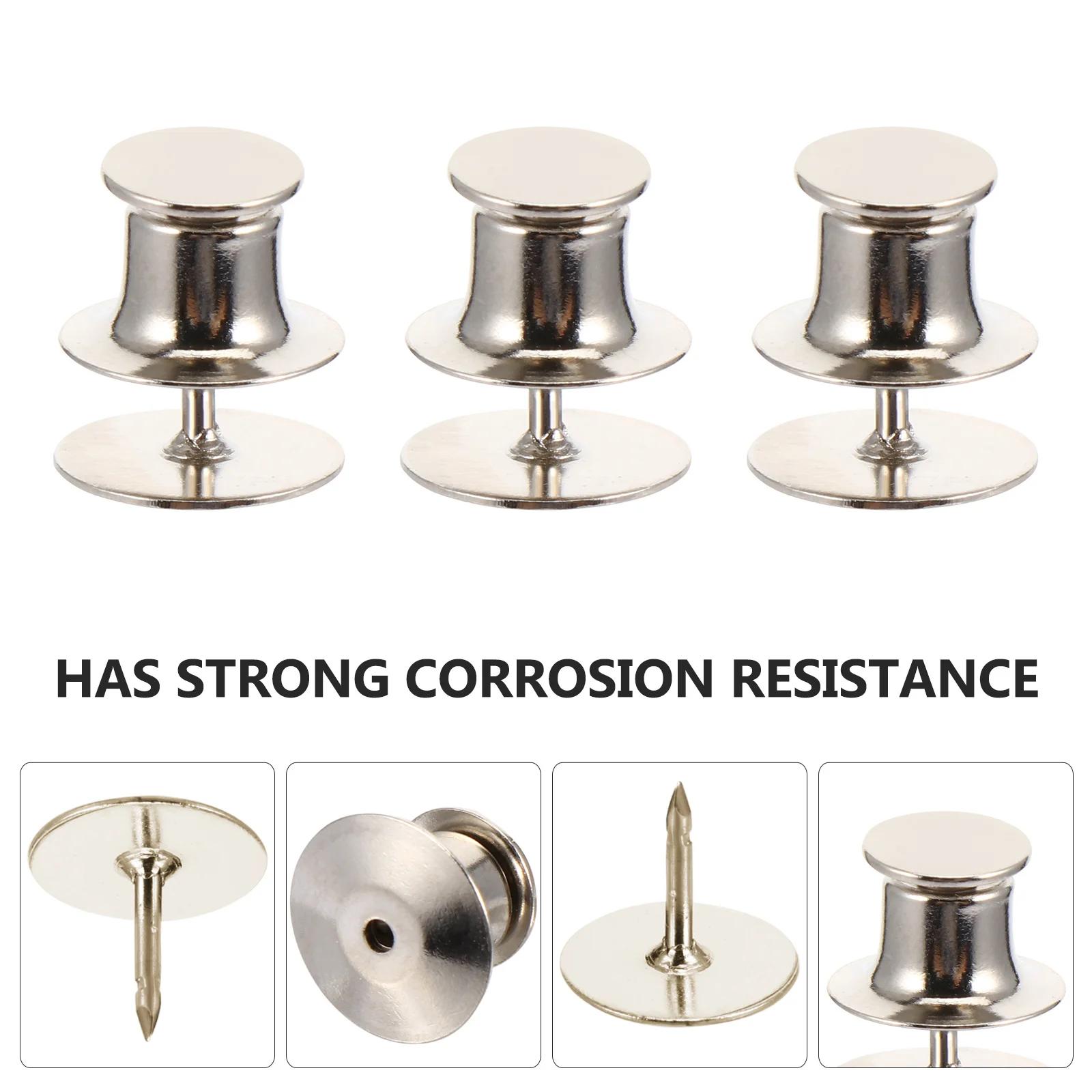 

50 set Flat Pin Back 10Mm Small Lightweight Copper Polished Edges Simple Elegant Style Multipurpose For Tie Tacks Scarves Bags