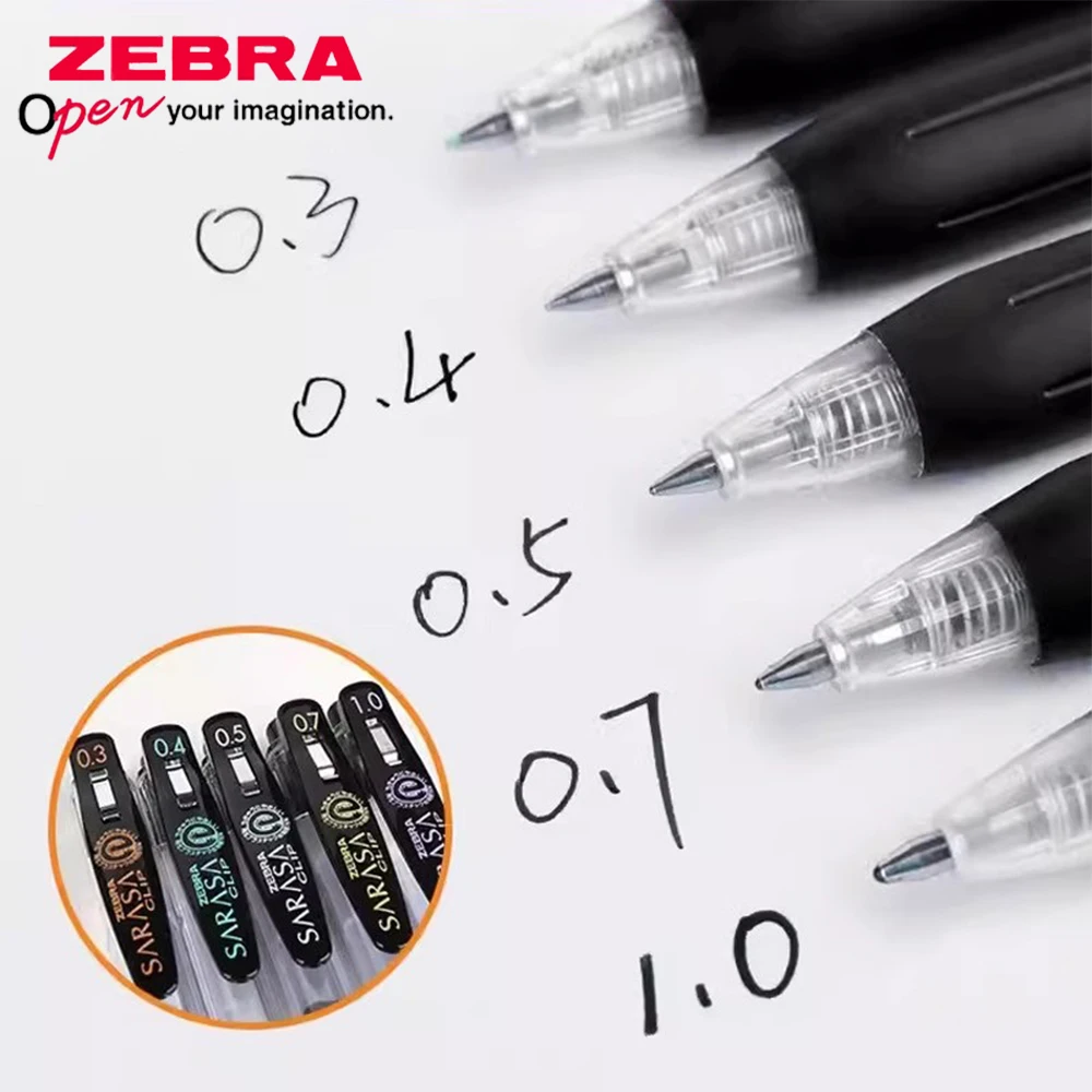 

Японская гелевая ручка ZEBRA JJ15 0,3/0,4/0,5/0,7/1,0 мм, черная ручка, ручка для подписи, школьные канцелярские принадлежности, товары для рукоделия