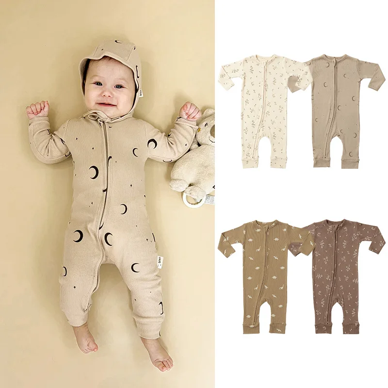 

Baby Jumpsuit Spring and Autumn Men and Women Baby Cotton Hajis Baby Long-sleeved Crawling Clothes Outside The Wear Rompers