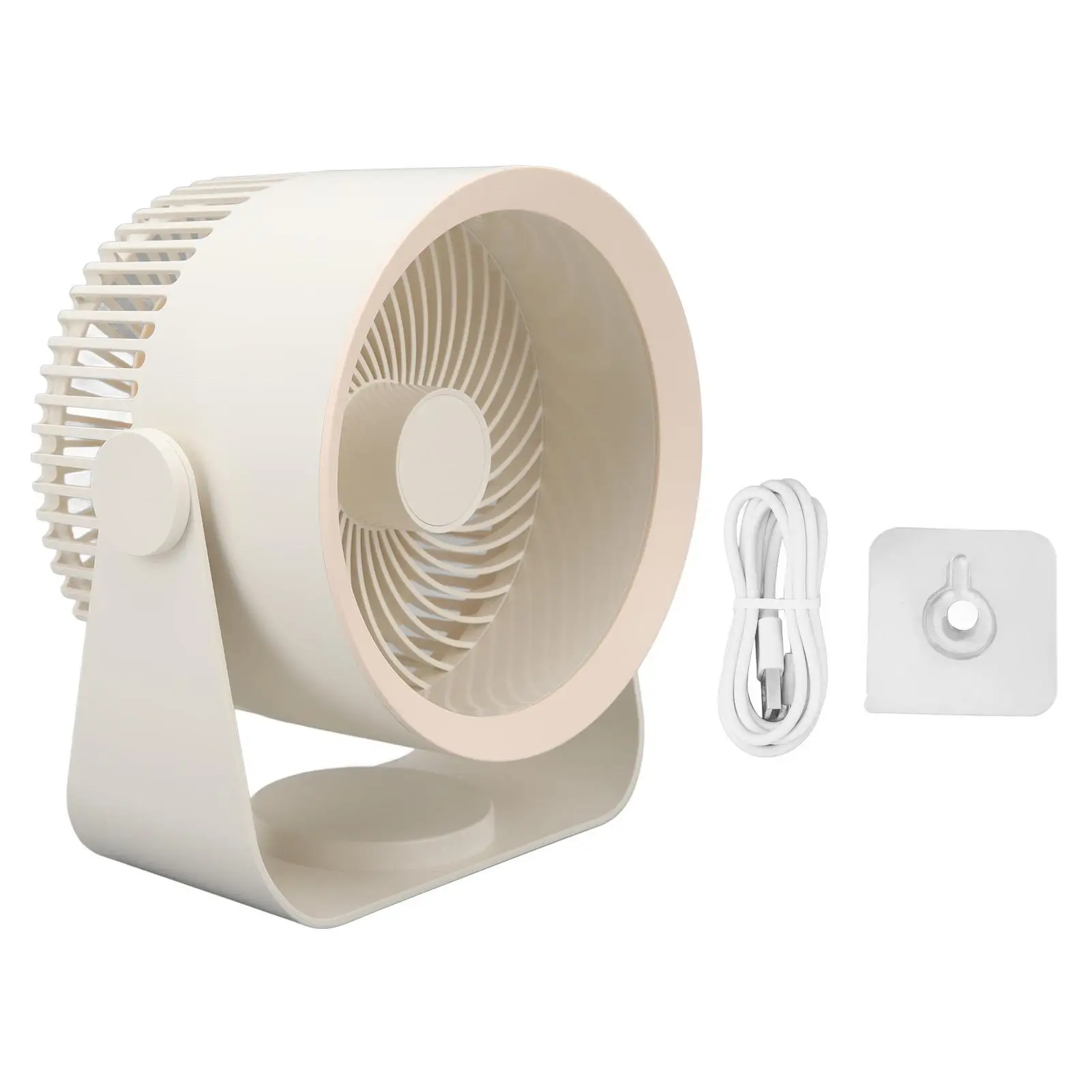 Quiet 180° Adjustable Circulator Fan - 16.4ft Airflow, 4000mAh Battery, Wall-Mounted for bedroom Use