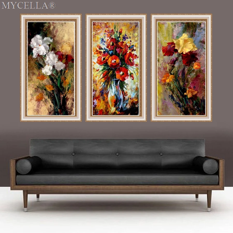 

Flowers 5D DIY Full Diamond Painting Rose Vase Diamond Embroidery Gift Christmas Home Decorative Diamond Mosaic Oil painting