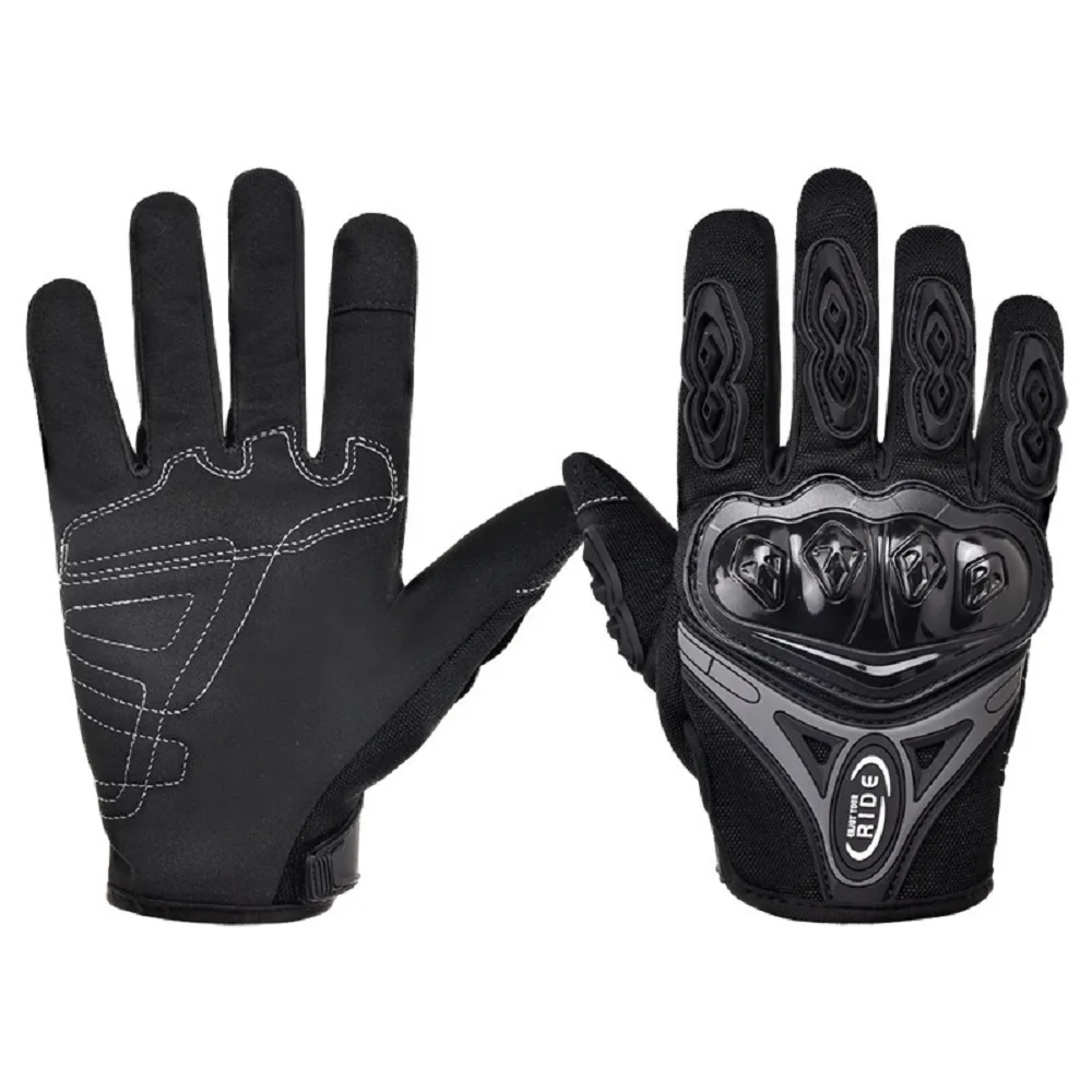 

Motorcycle Gloves Black Racing travel cross-country Genuine Leather Motorbike Glove Men Summer Winter Touch Screen