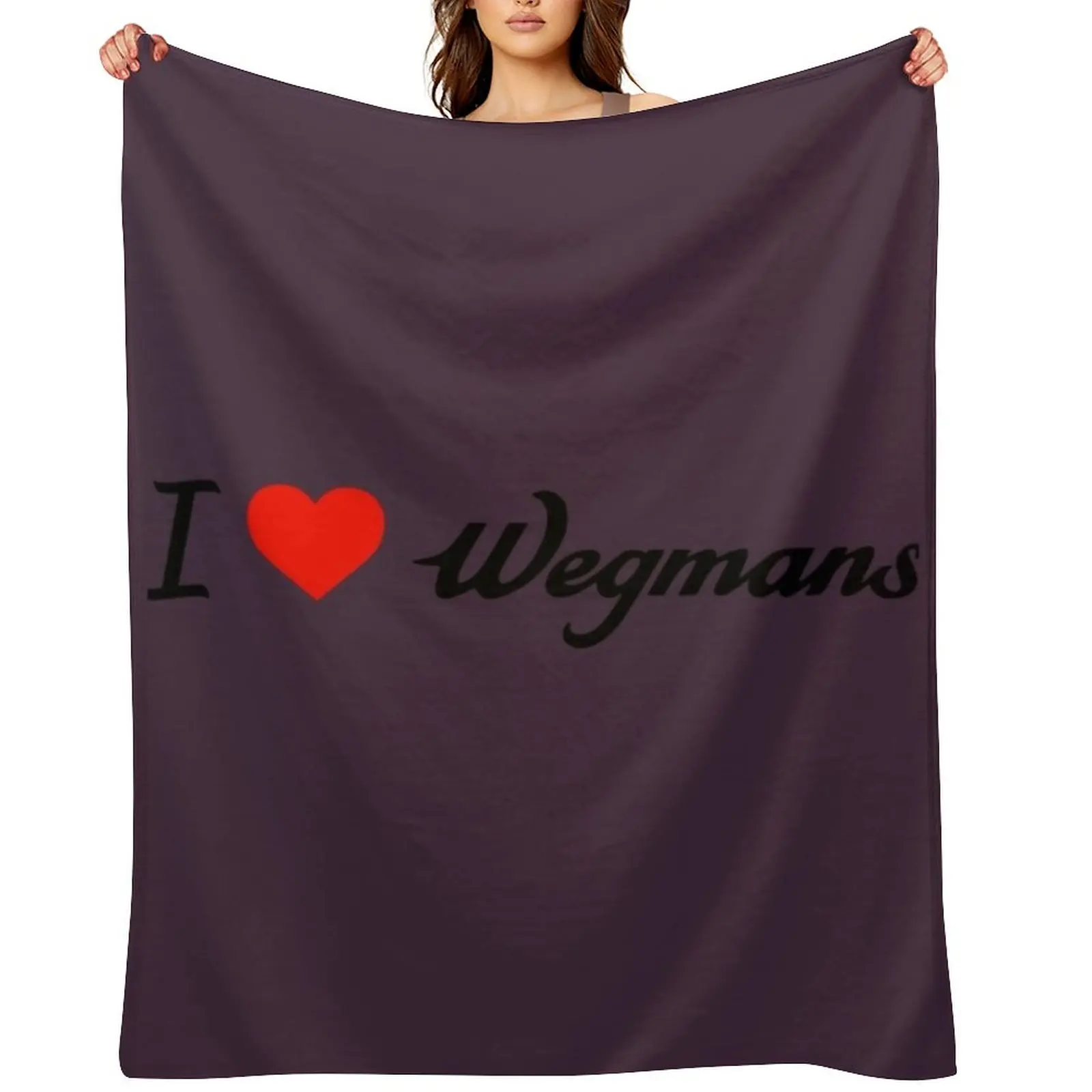 

I love wegmans Throw Blanket Furrys Sofa Quilt Plaid Decorative Sofa Blankets