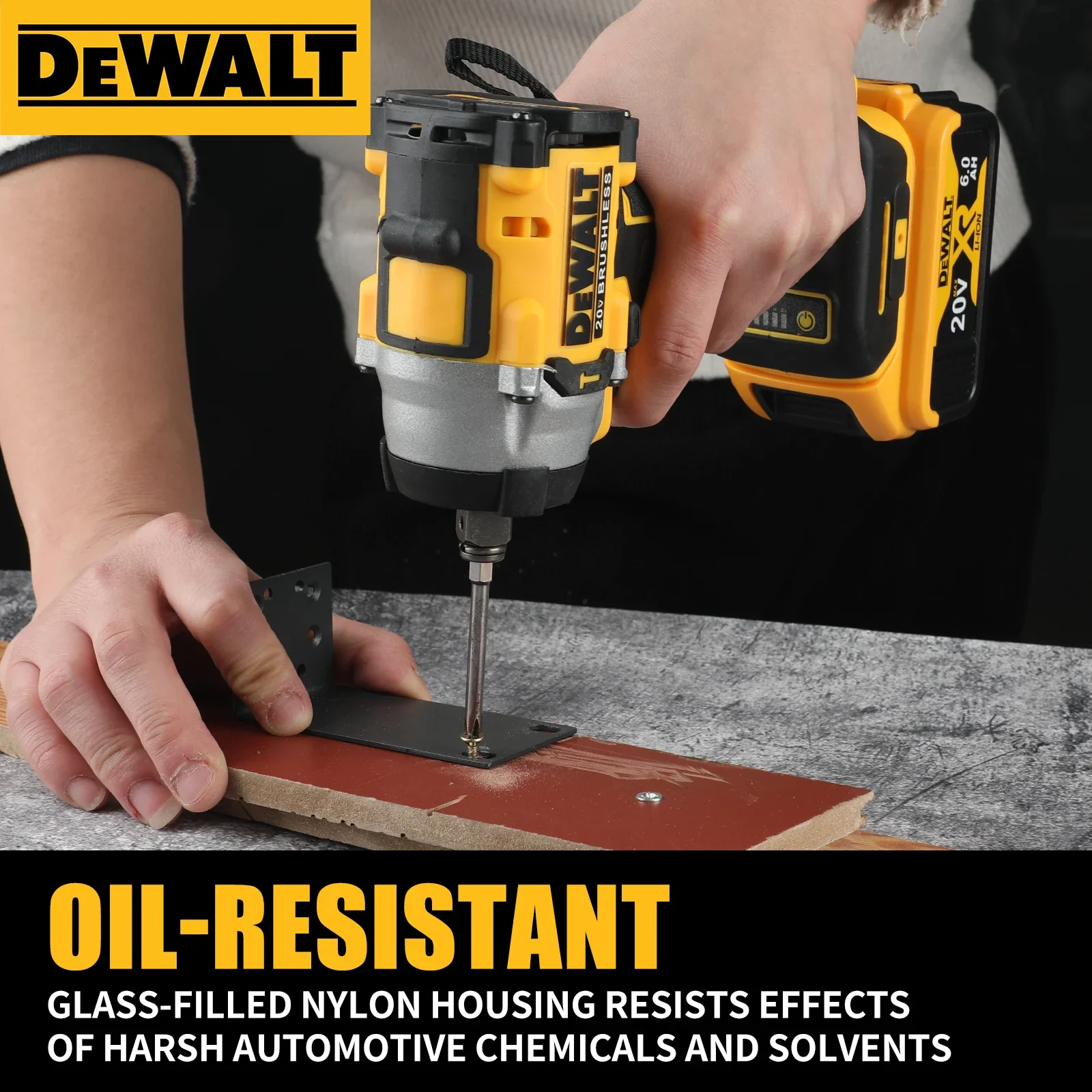 Chave de impacto sem fio DEWALT DCF921 20V máx. 1/2" tem velocidade variável. Seu controle de chave de precisão garante precisão