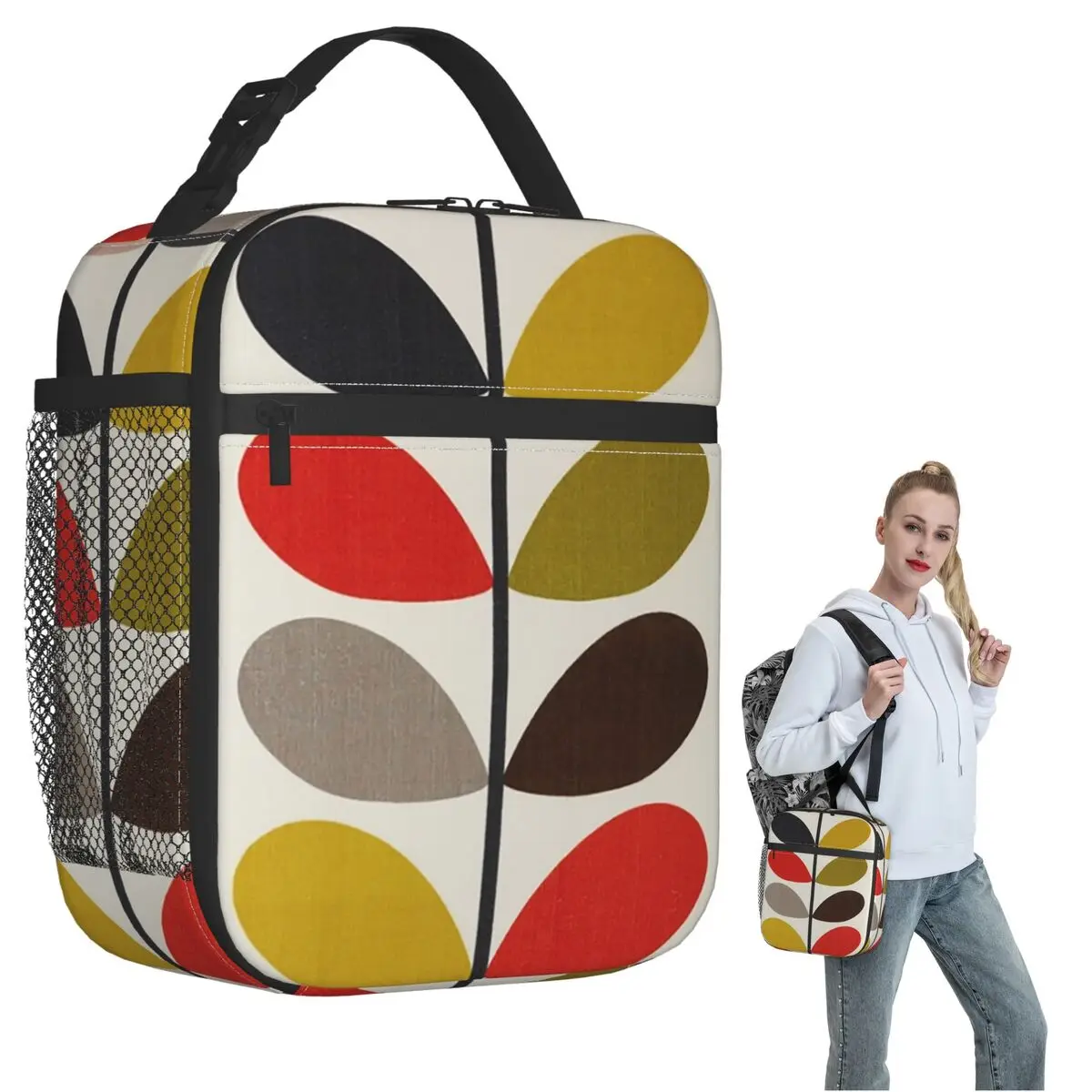 

Термосумка для обедов Orla Kiely Solid Stem Cerise Bold Fuchsia для женщин и детей, портативная термосумка для еды, термосумка-тоут