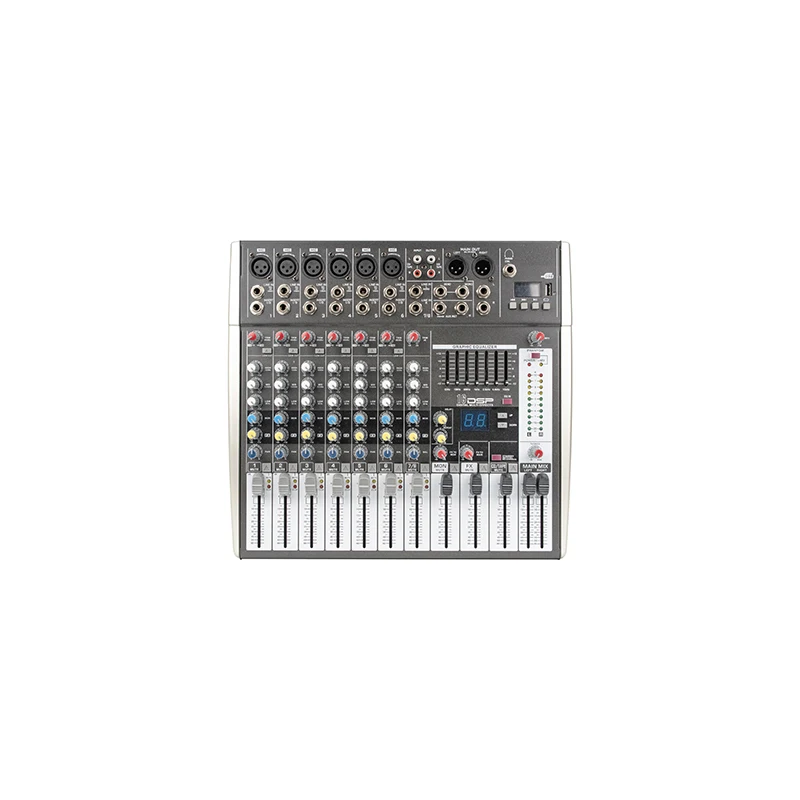 Console de mixage audio professionnelle, 8/12 canaux, 6 canaux, accessoires pour la maison, système de console numérique, processeur de mixage