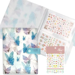 120 Slots Butterfly Nail Art Sticker Storage Book Nail Art Decals Collecting Album Nail Stickers Empty Display Book Collecting H