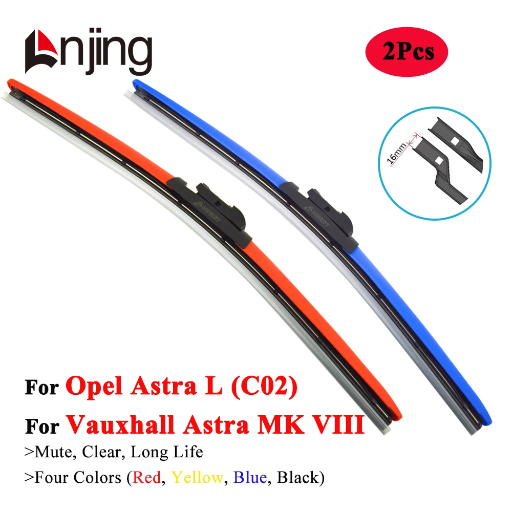 

LNJING Colorful Red Windshield Wiper Blade For Opel Vauxhall Astra VIII L C02 2021 2022 2023 2024 Car Exterior Replacement Parts