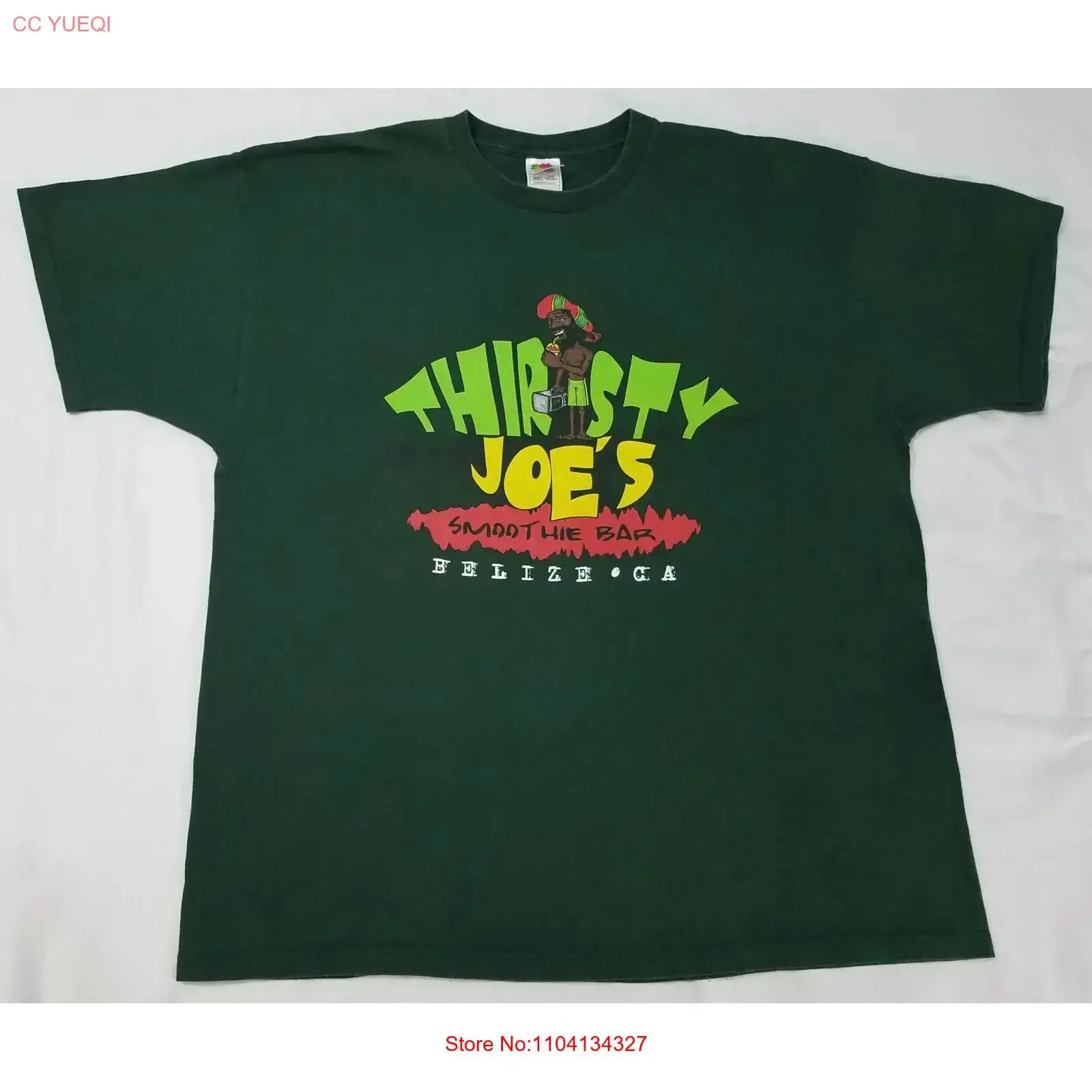 Vintage Thirsty Joe's Smoothie Bar Belize shirt size 2XL reggae music beer vintage Washed Comfortable Top For Everyday Wear