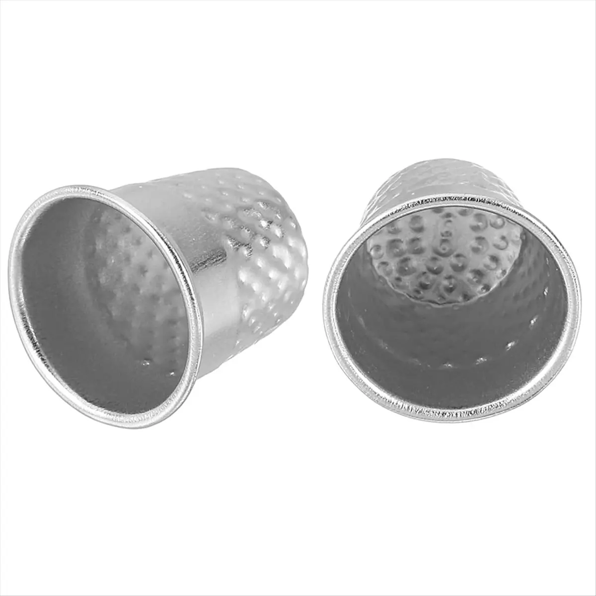 

(LBER) Sewing Thimble Finger Protector, 20 Pcs Metal Finger Shield Ring for Hand Sewing, Craft Accessories DIY Sewing Tools