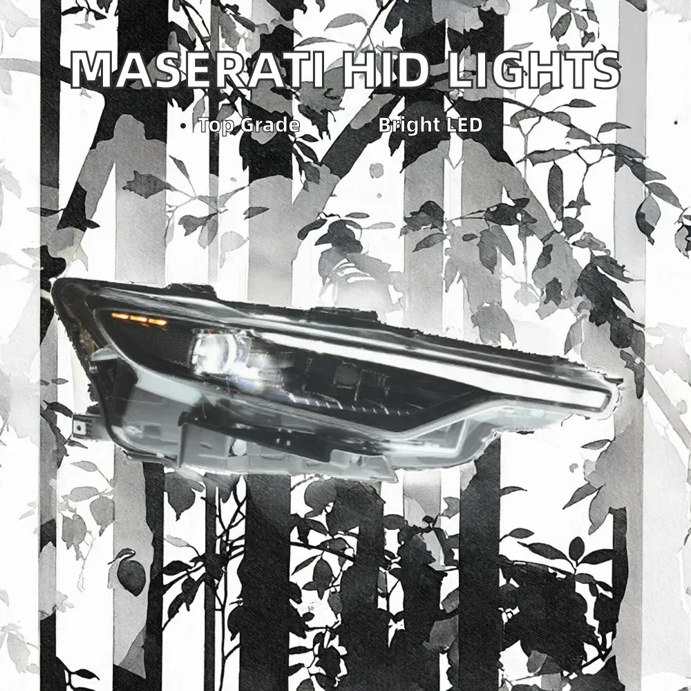 Levante M161 Headlight Assembly 12V New Original HID USA 1st Generation OEM 670037330 670034639 65W 6000lm 6500K 1 Year Warranty