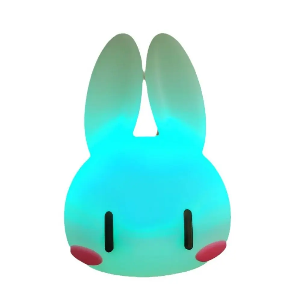 

Atmosphere Soft Light Rabbit Night Light Four Colors Cartoon Bunny Lamp Silicone LED Pat Lamp Children