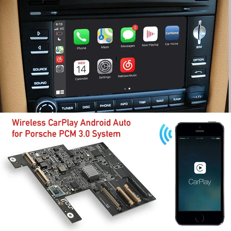 PCM.0 Android Auto Module Cayman Boxster CarPlay Adapter Music Video Phone Mirror Link Navigation Map