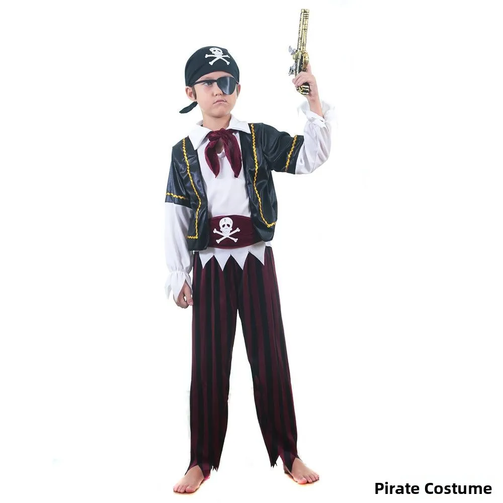 ชุดโจรสลัดเด็กสำหรับเล่นบทบาทสมมติ ชุดการแสดงบนเวที ชุดประจำชาติแบบดั้งเดิม เสื้อผ้าแฟชั่นพรีเมียมสำหรับสุภาพสตรี