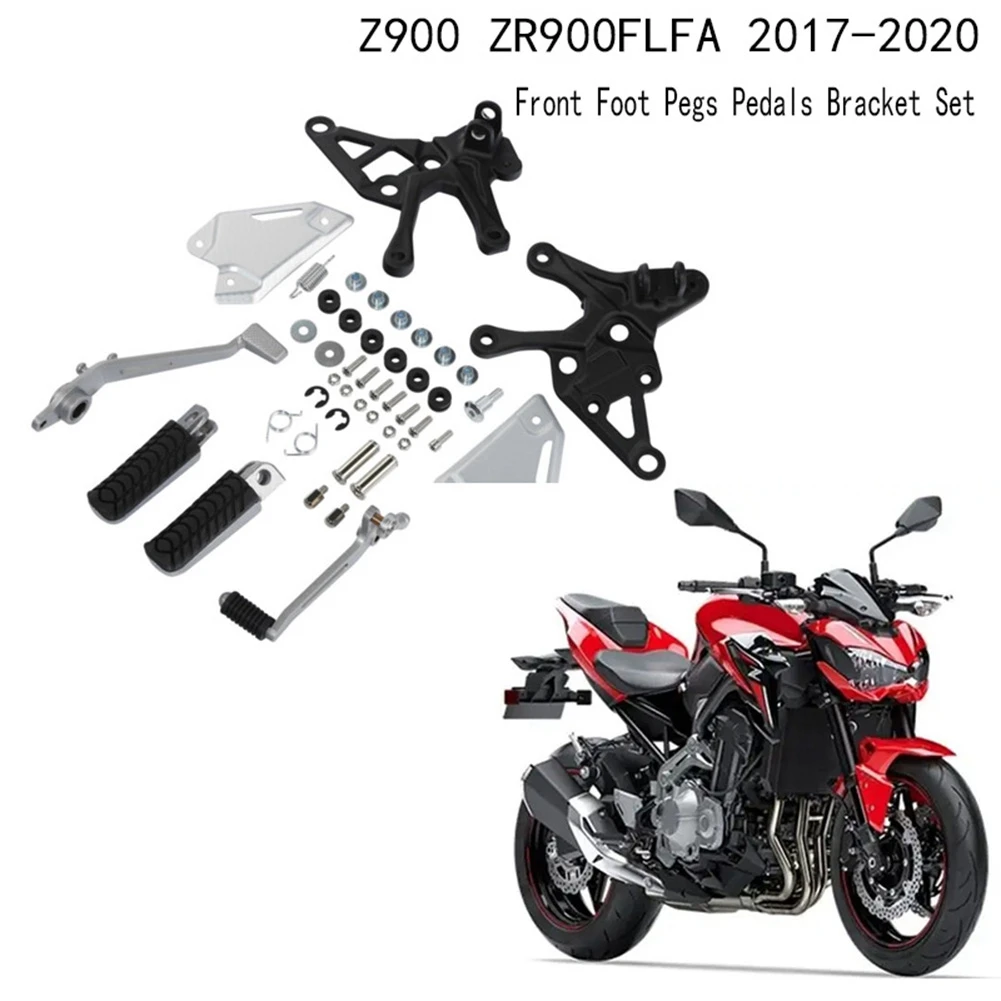 Motorcycle Foot Pedal Rests Foot Pedal Front Foot Pegs Pedals Bracket Set for Z900 ZR900FLFA 2017-2020