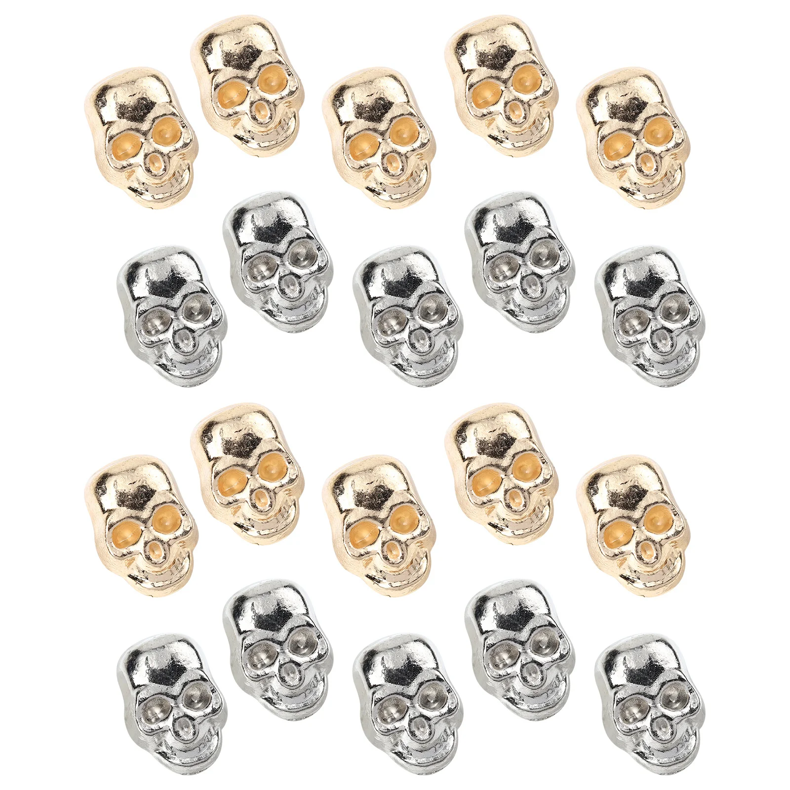 20Pcs Ghost Head Rivets Studs for Jackets Bags Shoes DIY Craft - Corrosion Resistant Fashion Metal Rivet