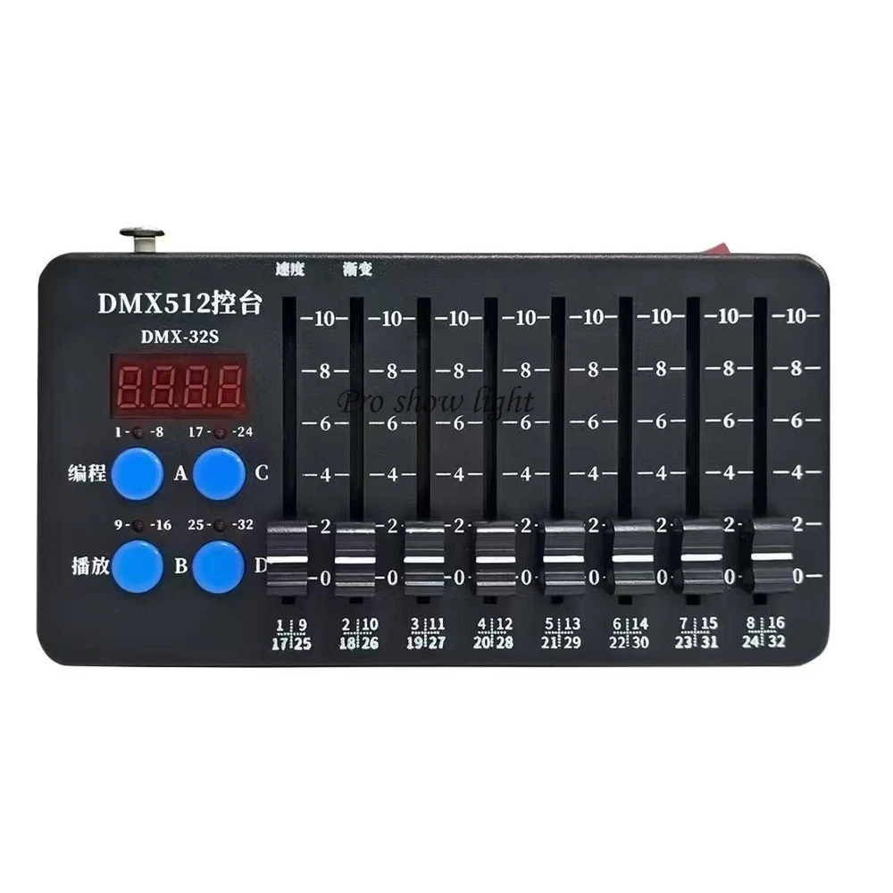 Battery Powered 32 Channel DMX Light Console Dj Lighting Equipments Mini DMX 512 Stage Controller For LED Par Moving Head Lights