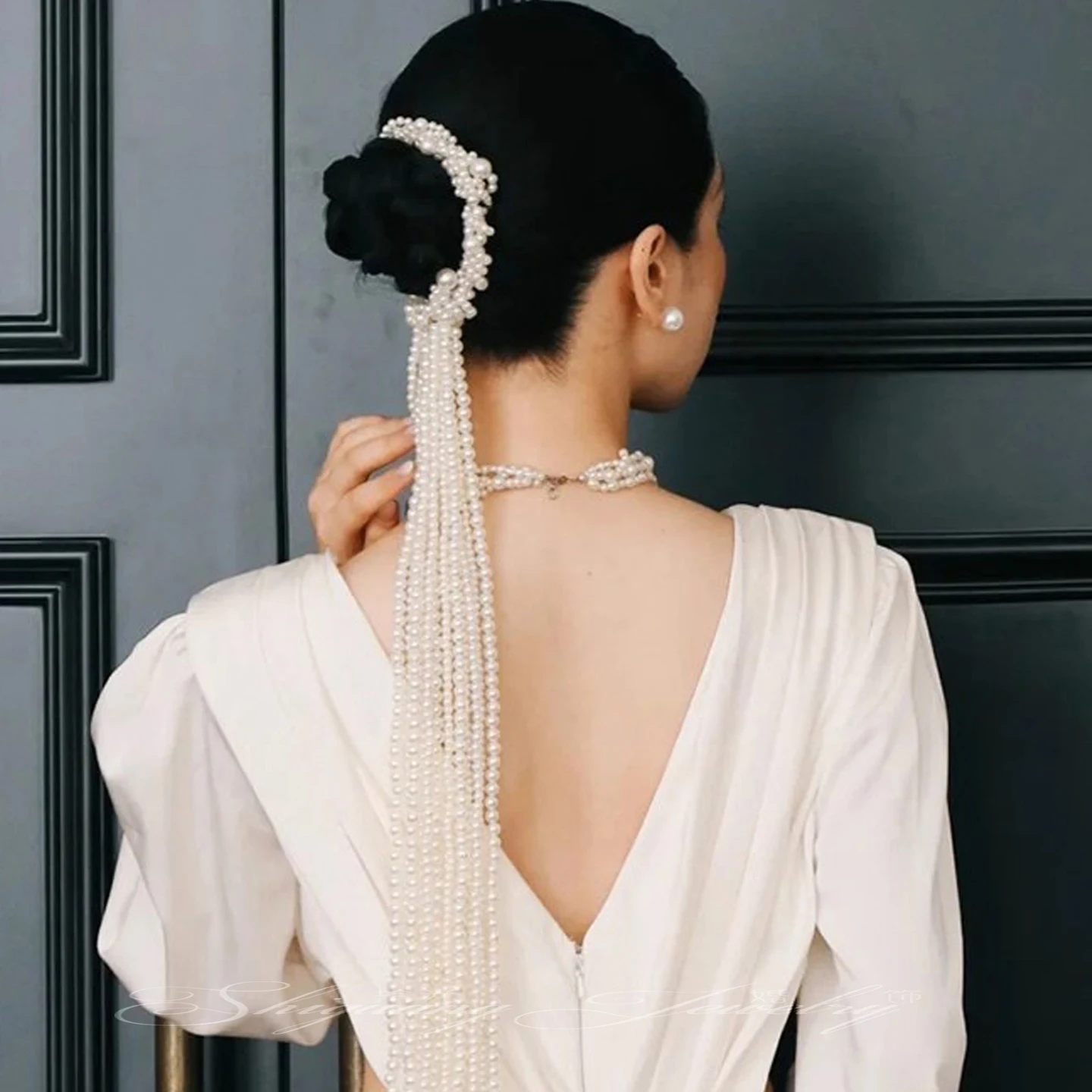 Neuer Braut-Kopfschmuck, Perlenquaste, Haarband, einfacher Haarschmuck