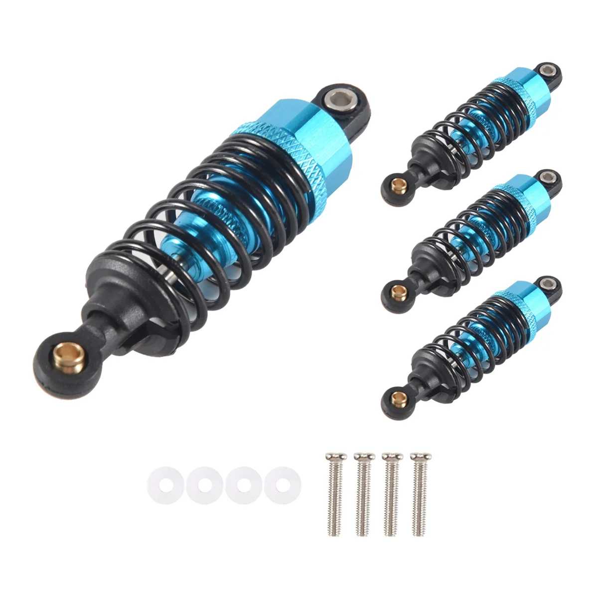 

4Pcs Aluminum Alloy Shock Absorbers Damper Set for Tamiya TT-01 TT01 TT-02 TT02 1/10 RC Car Upgrade Parts,Blue