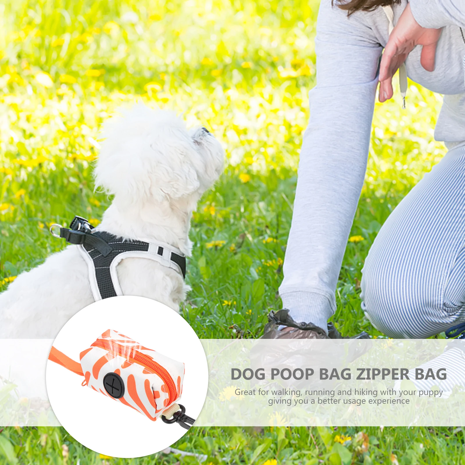 

Portable Dog Poop Bag Holder Outdoor Dispenser Hanging Accessory Breathable Material Wear Resistant Pet Supplies Cat Collar