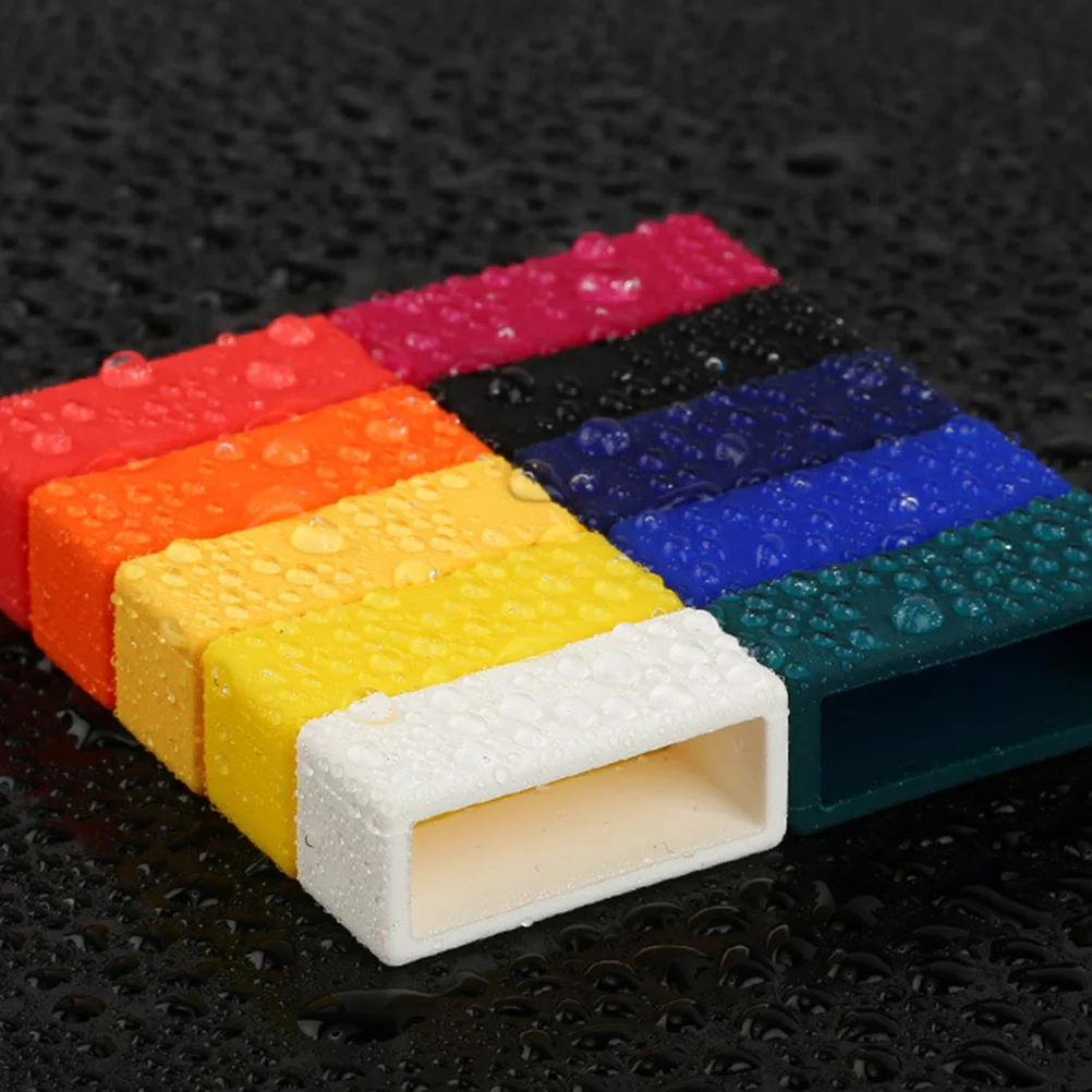 Anéis de moldura de relógio de silicone de alta qualidade, 18mm, resistentes, confiáveis, fáceis de usar, pulseiras de substituição adequadas para a maioria das reparos de pulseiras de relógio com 10 peças