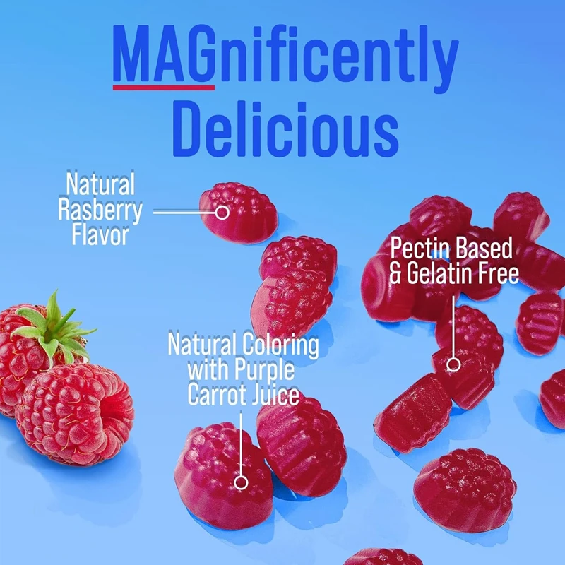 Magnesium gummies - high absorption magnesium citrate supplements - bone and heart support -60 gummies